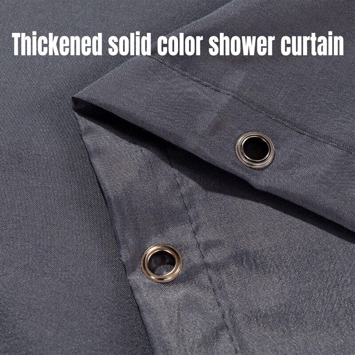 Solid Color Waterproof Shower Curtain Bathroom Decor Resistant Fabric Liner - Blue - Mekamart Australia
