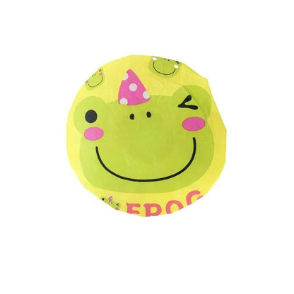 Reusable Women Girls Hair Wrap Waterproof Shower Bath Shower Cap Hat - Giraffe - Mekamart Australia