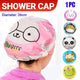 Reusable Women Girls Hair Wrap Waterproof Shower Bath Shower Cap Hat - Monkey - Mekamart Australia