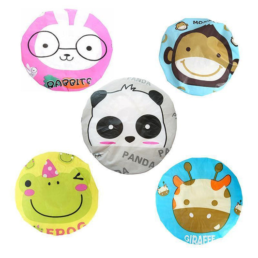 Reusable Women Girls Hair Wrap Waterproof Shower Bath Shower Cap Hat - Panda - Mekamart Australia