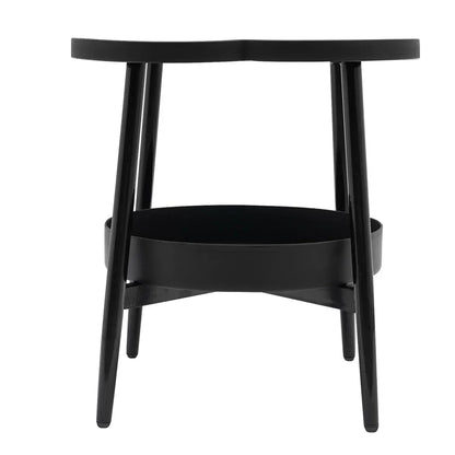 Trendy Black Round Coffee Side Table Modern Minimalist End Table for Living Room - Mekamart Australia