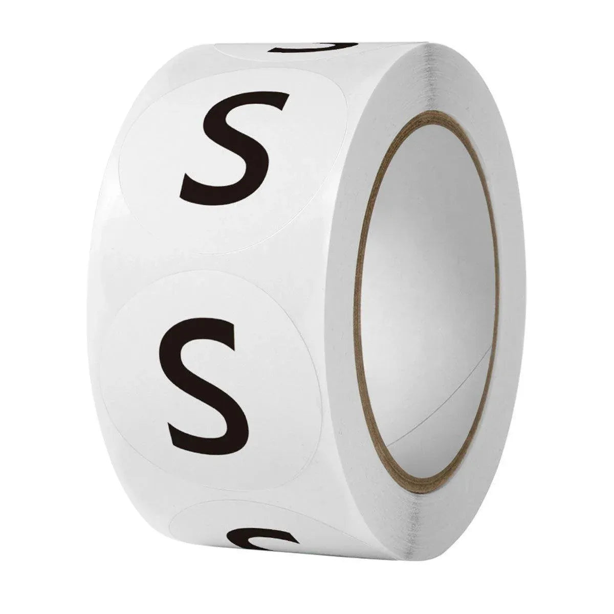 7 Rolls Clothing Size Label Sticker 1Inch Round Size Sticker Labels Self Adhesive