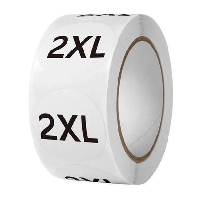 7 Rolls Clothing Size Label Sticker 1Inch Round Size Sticker Labels Self Adhesive