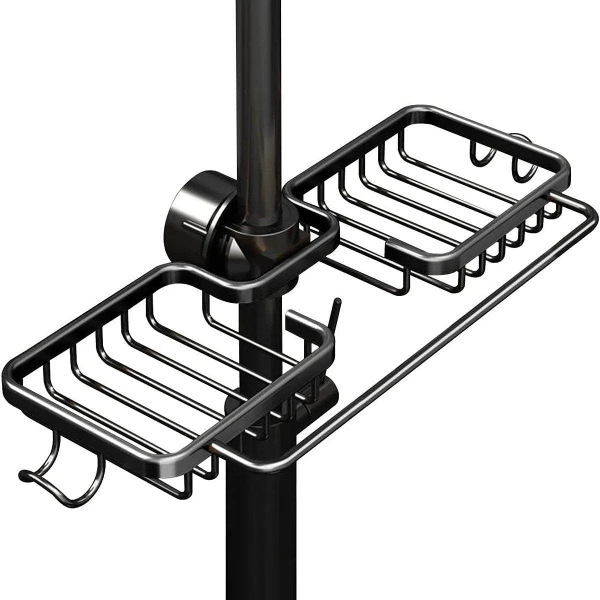 Multifunctional Faucet Shelf Kitchen Storage Sink Draining Basket Household Rack - Black - Mekamart Australia