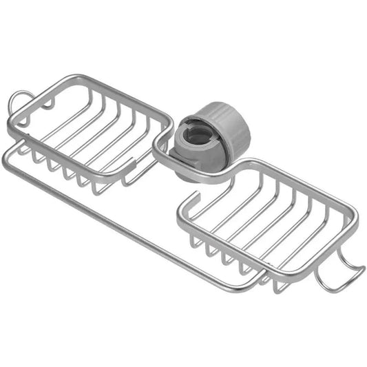 Multifunctional Faucet Shelf Kitchen Storage Sink Draining Basket Household Rack - Silver - Mekamart Australia