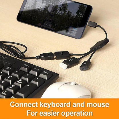 Micro USB 2.0 OTG HUB Cable Adapter AU Male to Female Dual Host Fast Transfer