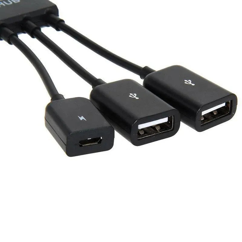 Micro USB 2.0 OTG HUB Cable Adapter AU Male to Female Dual Host Fast Transfer