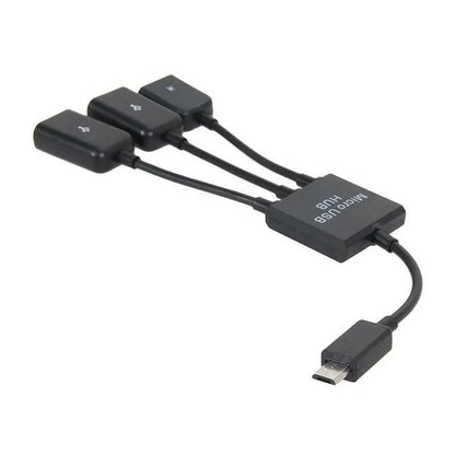 Micro USB 2.0 OTG HUB Cable Adapter AU Male to Female Dual Host Fast Transfer