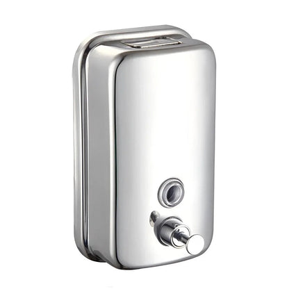 Stainless Steel Wall Mounted Soap Dispenser Hotel Bathroom Sanitizer Bottle - 500ML - Mekamart Australia