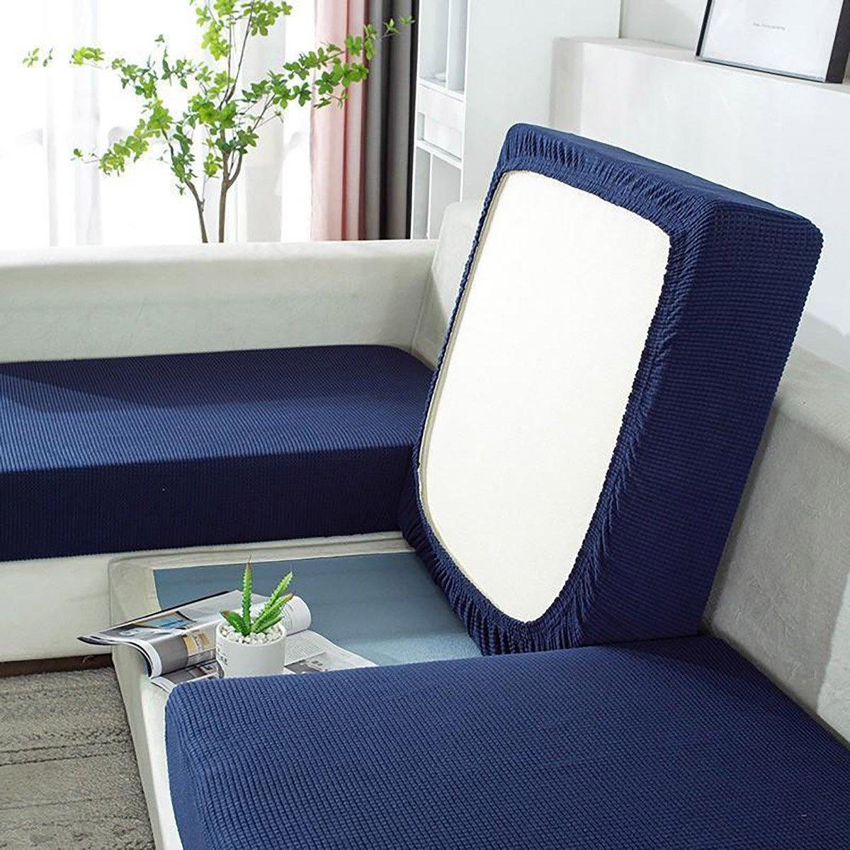 Stretch Sofa Slipcover 4 Seasons Universal Couch Protector Elastic Fabric Cover - Single-Navy - Mekamart Australia