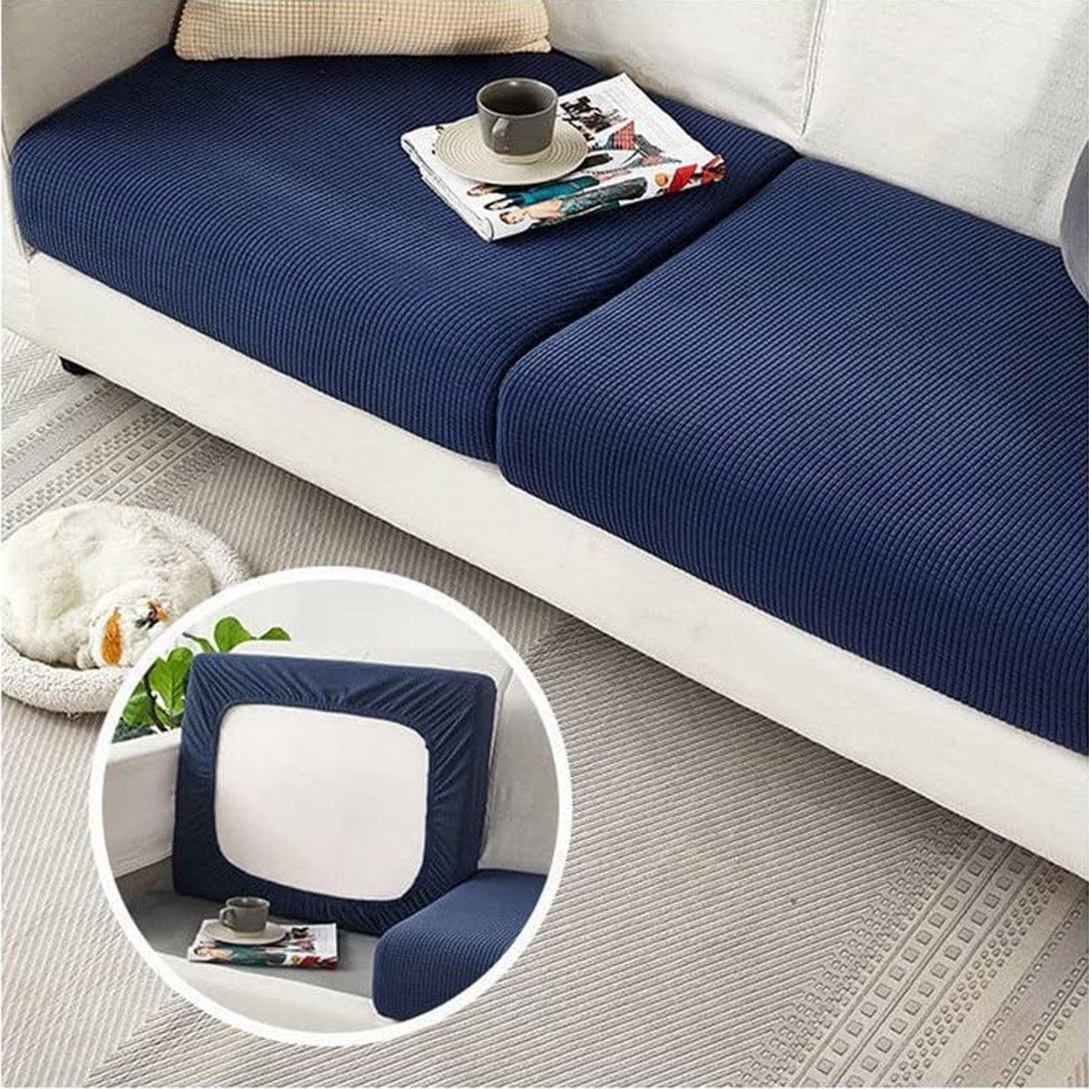 Stretch Sofa Slipcover 4 Seasons Universal Couch Protector Elastic Fabric Cover - Single-Navy - Mekamart Australia
