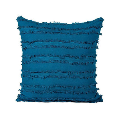 Boho Tassel Fringe Striped Cushion Cover Soft Home Decor Sofa Throw Pillow Case - Grey