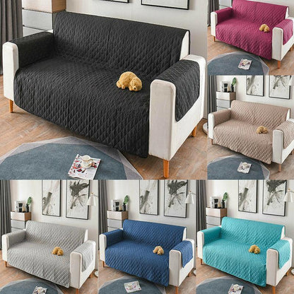 190x195cm Seater Pet Sofa Protector Cover Quilted Couch Covers Lounge Slipcover - Beige - Mekamart Australia
