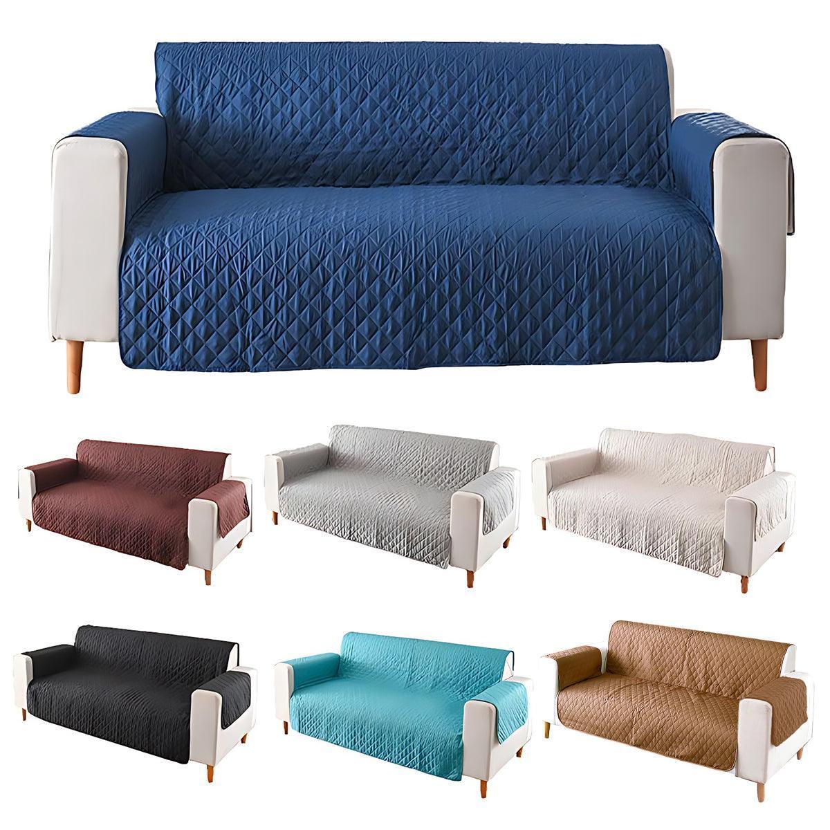 130X195cm Seater Pet Sofa Protector Cover Quilted Couch Covers Lounge Slipcover - Lake Blue - Mekamart Australia