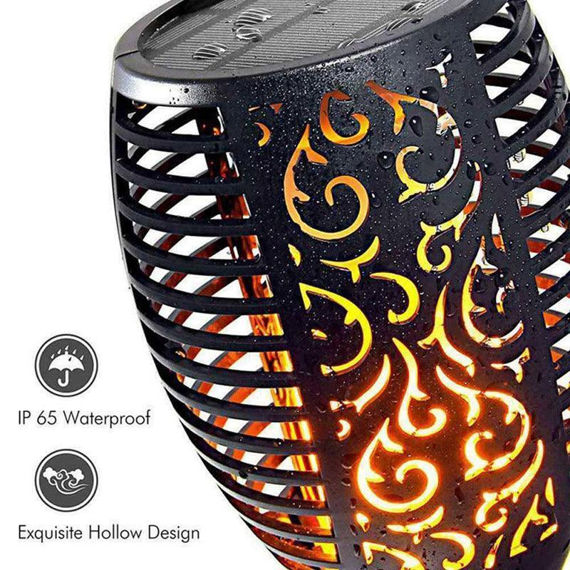 4pcs LED Solar Flickering Flame Torch Lights Outdoor Garden Path Landscape Lamps - Mekamart Australia