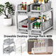 Bathroom Kitchen Sink Storage Rack Drawer Plastic Shelf Seasoning Holder - White - Mekamart Australia