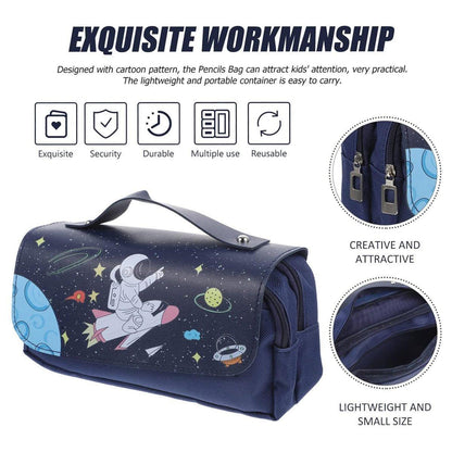 Functional Pencil Case Stationery Bag Pen Holder Storage Organizer for School - 01 - Mekamart Australia
