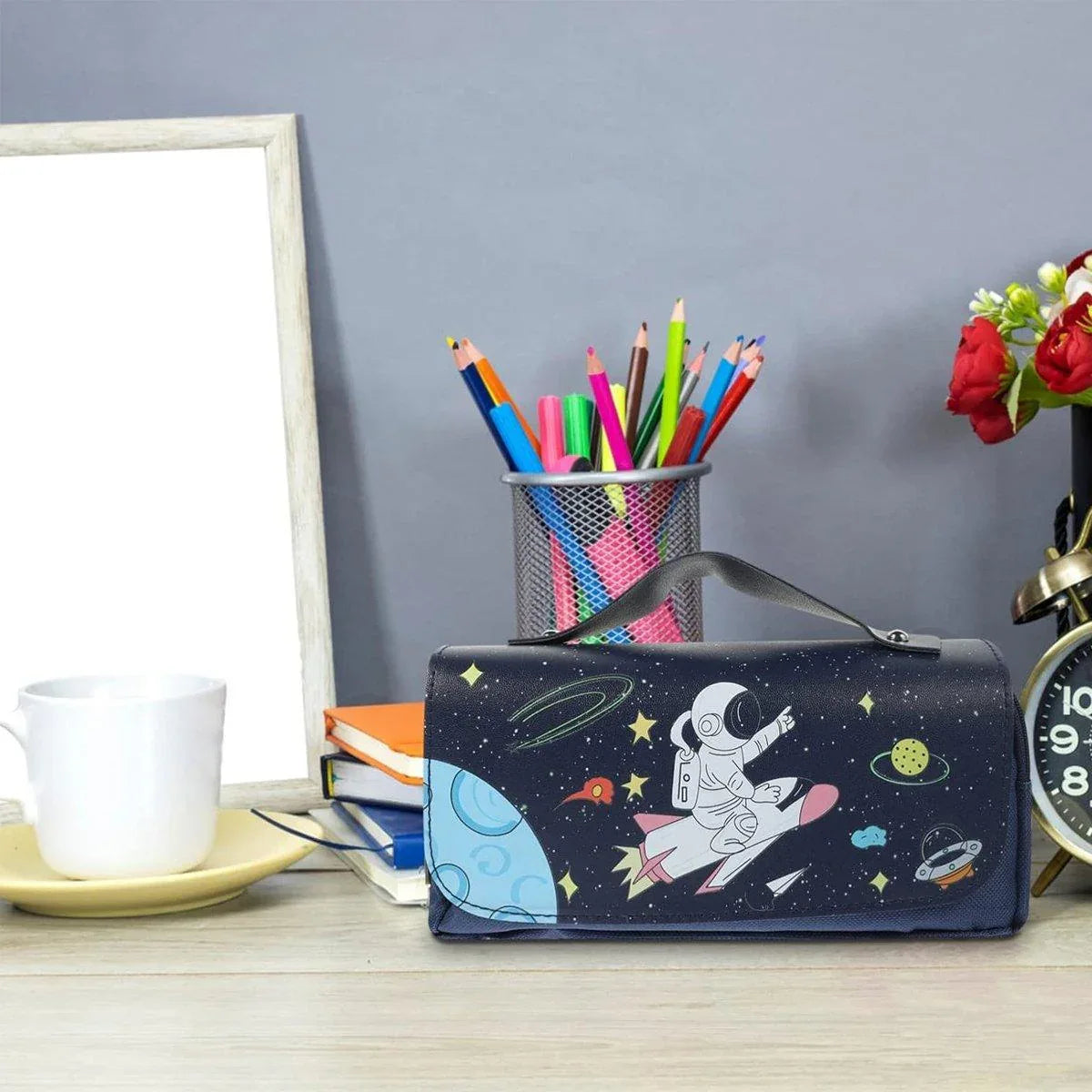 Functional Pencil Case Stationery Bag Pen Holder Storage Organizer for School - 01 - Mekamart Australia