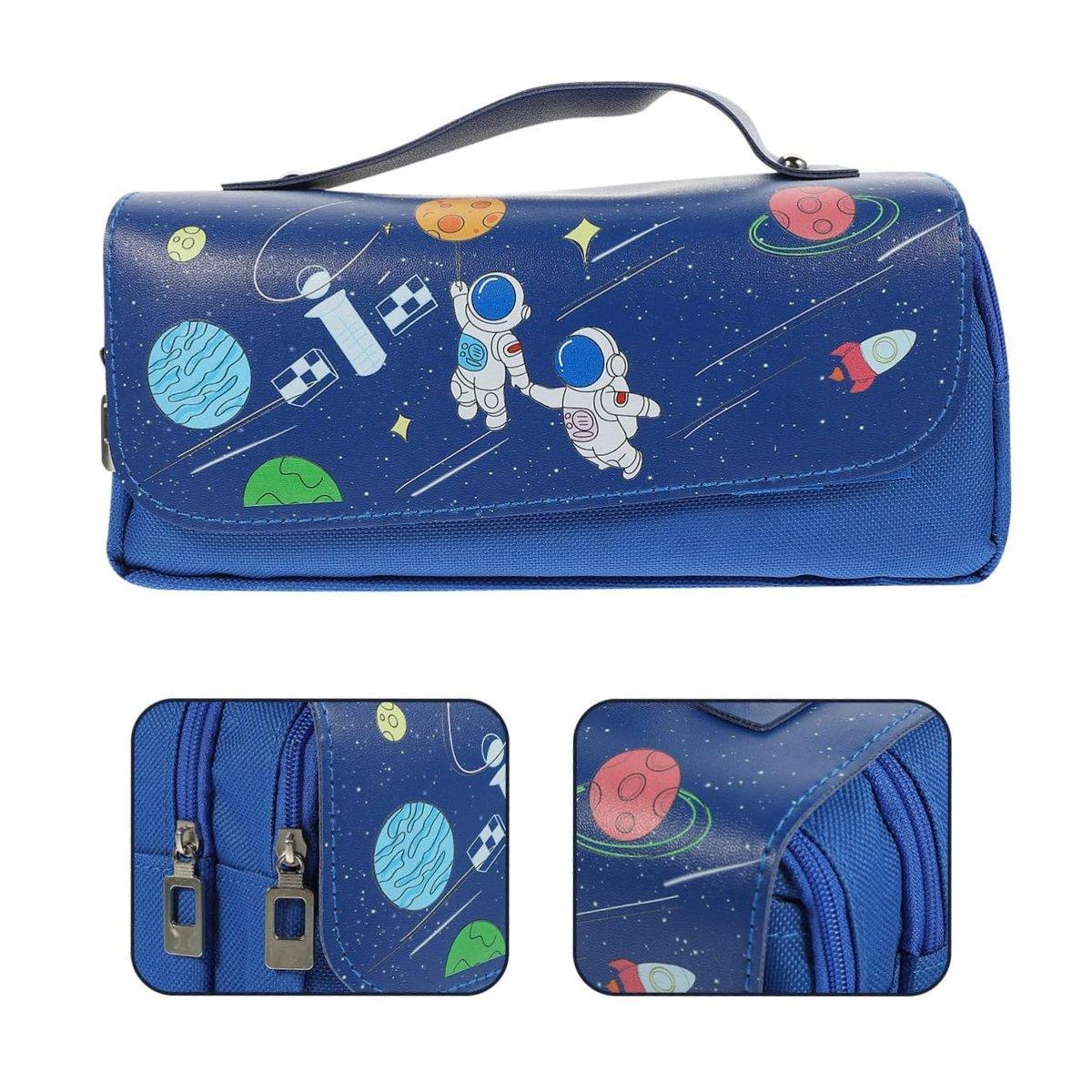 Functional Pencil Case Stationery Bag Pen Holder Storage Organizer for School - 01 - Mekamart Australia