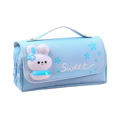 Functional Pencil Case Stationery Bag Pen Holder Storage Organizer for School - 01 - Mekamart Australia