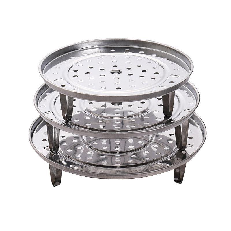3pcs Stainless Steel Steamer Basket Steamer Tray Rack Waterproof Steam Cooking - Mekamart Australia