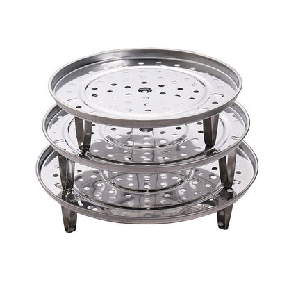 3pcs Stainless Steel Steamer Basket Steamer Tray Rack Waterproof Steam Cooking - Mekamart Australia