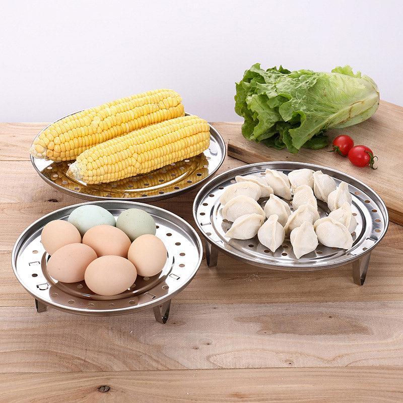 3pcs Stainless Steel Steamer Basket Steamer Tray Rack Waterproof Steam Cooking - Mekamart Australia