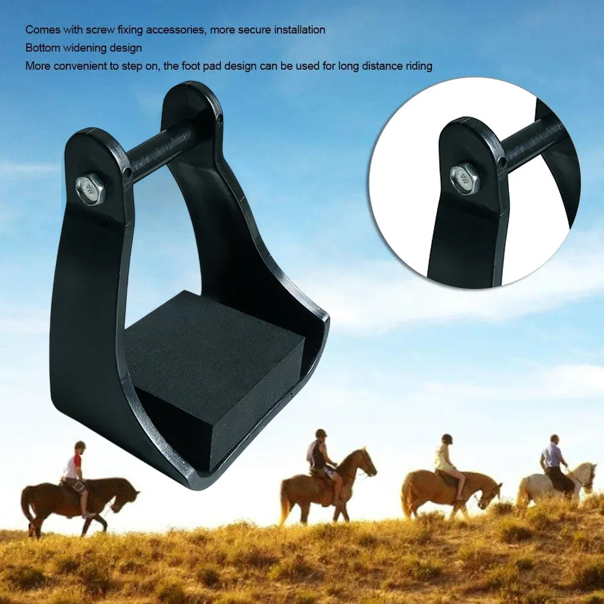 2pcs Plastic Stirrups Adjustable Horse Riding Equestrian Training Stable Riding - Mekamart Australia
