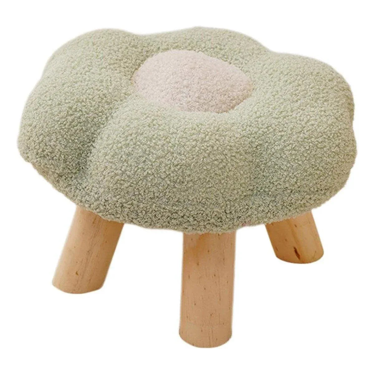 Small Flower Short Stool for Entryway or Living Room Shoe Bench or Footrest - Blue - Mekamart Australia