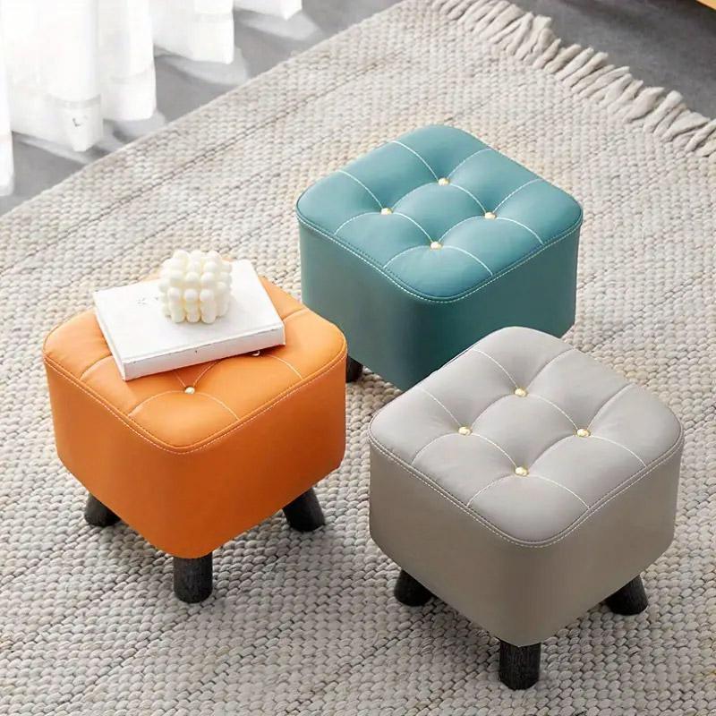 Small Stool Household Sofa Stool Shoes Changing Low Seat for Bedroom and Living - Green - Mekamart Australia