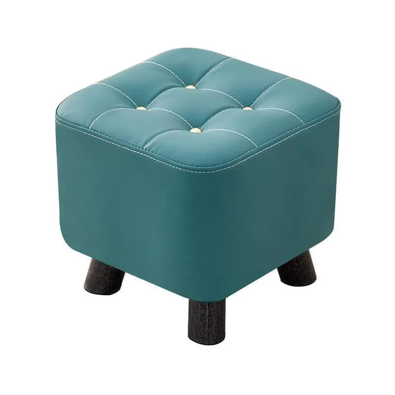 Small Stool Household Sofa Stool Shoes Changing Low Seat for Bedroom and Living - Orange - Mekamart Australia