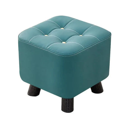 Small Stool Household Sofa Stool Shoes Changing Low Seat for Bedroom and Living - Orange - Mekamart Australia