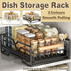 Pull Out Kitchen Storage Rack Basket Drawer Dish Organizer Slide Cabinet Shelf - White - Mekamart Australia