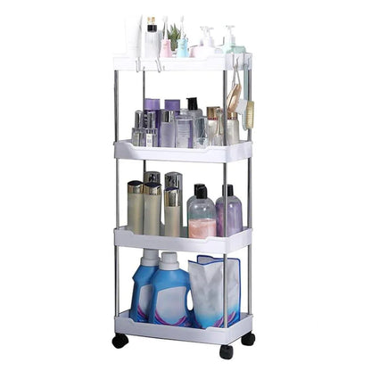 Multi Layer Rolling Storage Cart Kitchen Bathroom Organizer Shelf with Wheels - 3-Black - Mekamart Australia