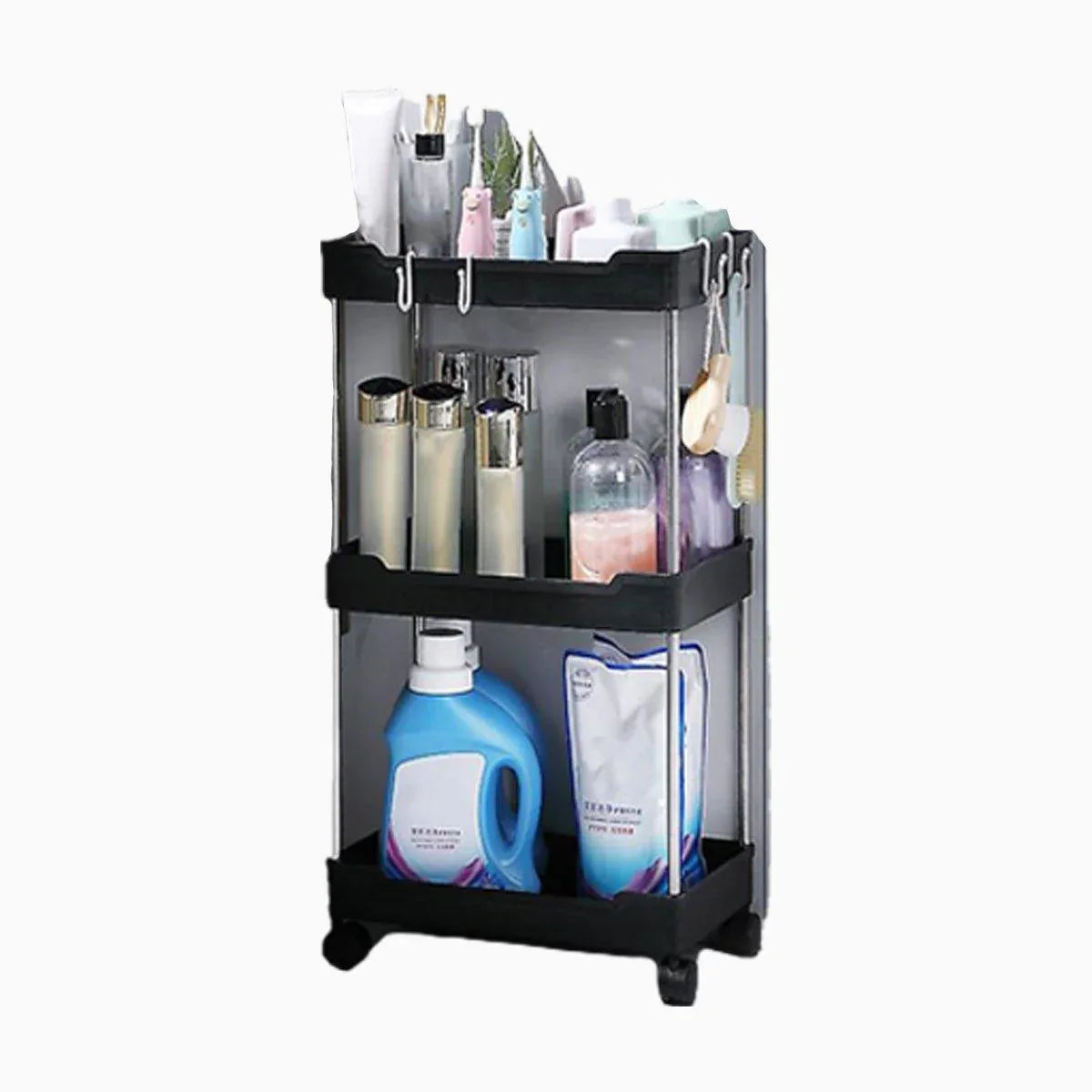 Multi Layer Rolling Storage Cart Kitchen Bathroom Organizer Shelf with Wheels - 4-White - Mekamart Australia