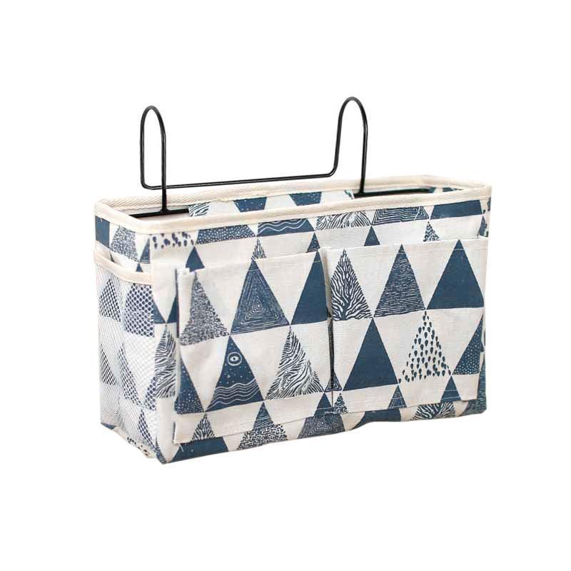 Hanging Bedside Storage Caddy with Pockets for Bunk Bed Dorm Couch Organizing - White - Mekamart Australia