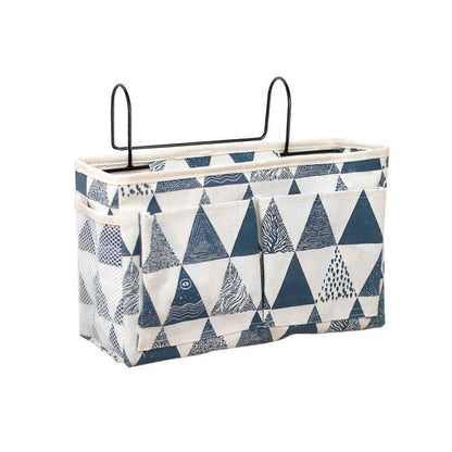 Hanging Bedside Storage Caddy with Pockets for Bunk Bed Dorm Couch Organizing - White - Mekamart Australia