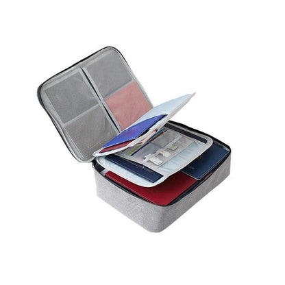Large Capacity Multi-Layer Document Ticket Storage Bag Certificate File Organize 3 Layers - Black 3 Layers-B3