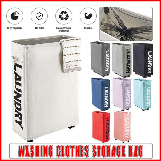 Large Foldable Laundry Washing Clothes Storage Bag Hamper Basket Bin Organiser - Black