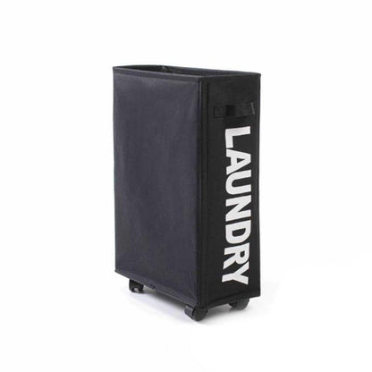 Large Foldable Laundry Washing Clothes Storage Bag Hamper Basket Bin Organiser - Black