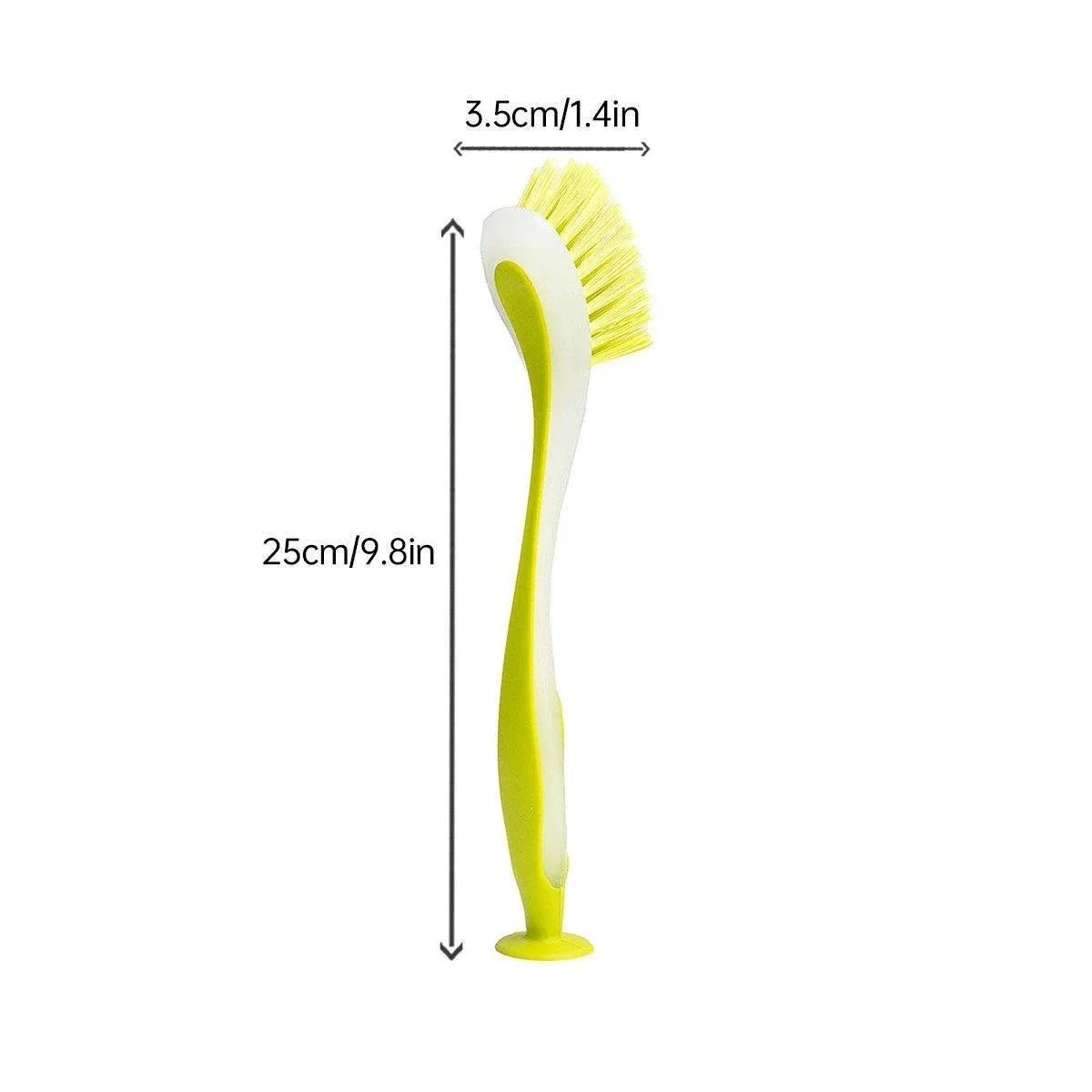 Multi Functional Long Handle Cleaning Brush Vertical Suction Kitchen Brush - Yellow - Mekamart Australia
