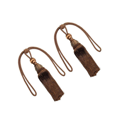 1pair Curtain Tiebacks Hanging Balls Tassel Rope Decorative Curtain Holders - Grey - Mekamart Australia