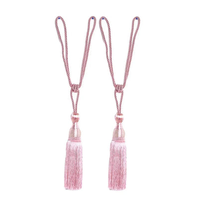 1pair Curtain Tiebacks Hanging Balls Tassel Rope Decorative Curtain Holders - Purple - Mekamart Australia