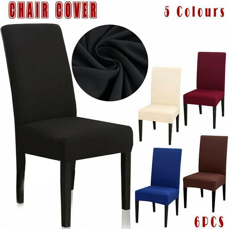 6X Stretch Chair Cover Seat Covers Spandex Washable Banquet Wedding Party Decora - Lake Blue - Mekamart Australia