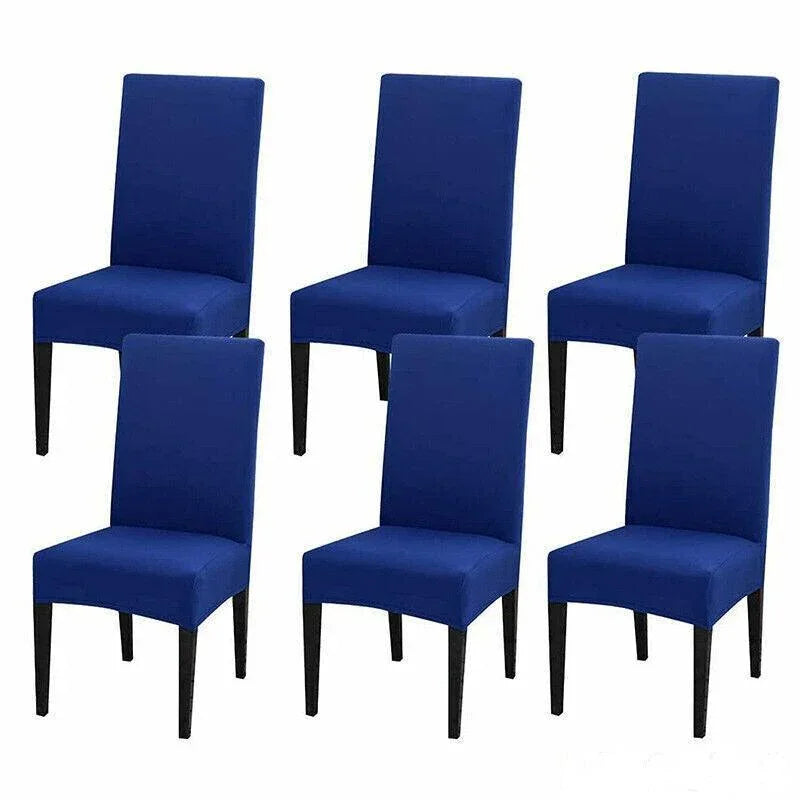 6X Stretch Chair Cover Seat Covers Spandex Washable Banquet Wedding Party Decora - Lake Blue - Mekamart Australia