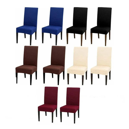 6X Stretch Chair Cover Seat Covers Spandex Washable Banquet Wedding Party Decora - Beige - Mekamart Australia