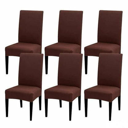 6X Stretch Chair Cover Seat Covers Spandex Washable Banquet Wedding Party Decora - Beige - Mekamart Australia