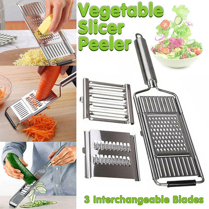 Multi-Purpose Vegetable Slicer Peeler Stainless Steel Grater Shredder Cutter - Mekamart Australia