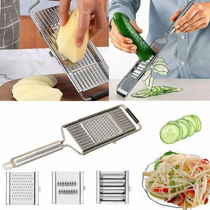 Multi-Purpose Vegetable Slicer Peeler Stainless Steel Grater Shredder Cutter - Mekamart Australia
