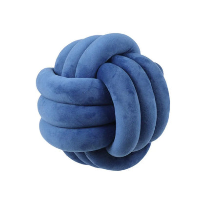 Three-Strand Braided Round Pillow Sofa Cushion Decorative Pillow for Living Room - Dark Blue
